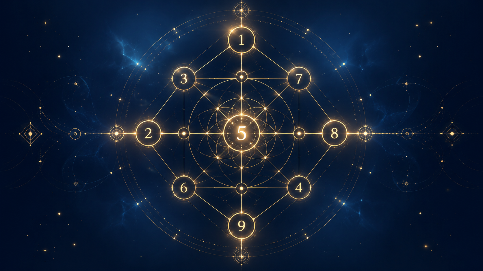 Destiny Matrix chart with core energy number at the center