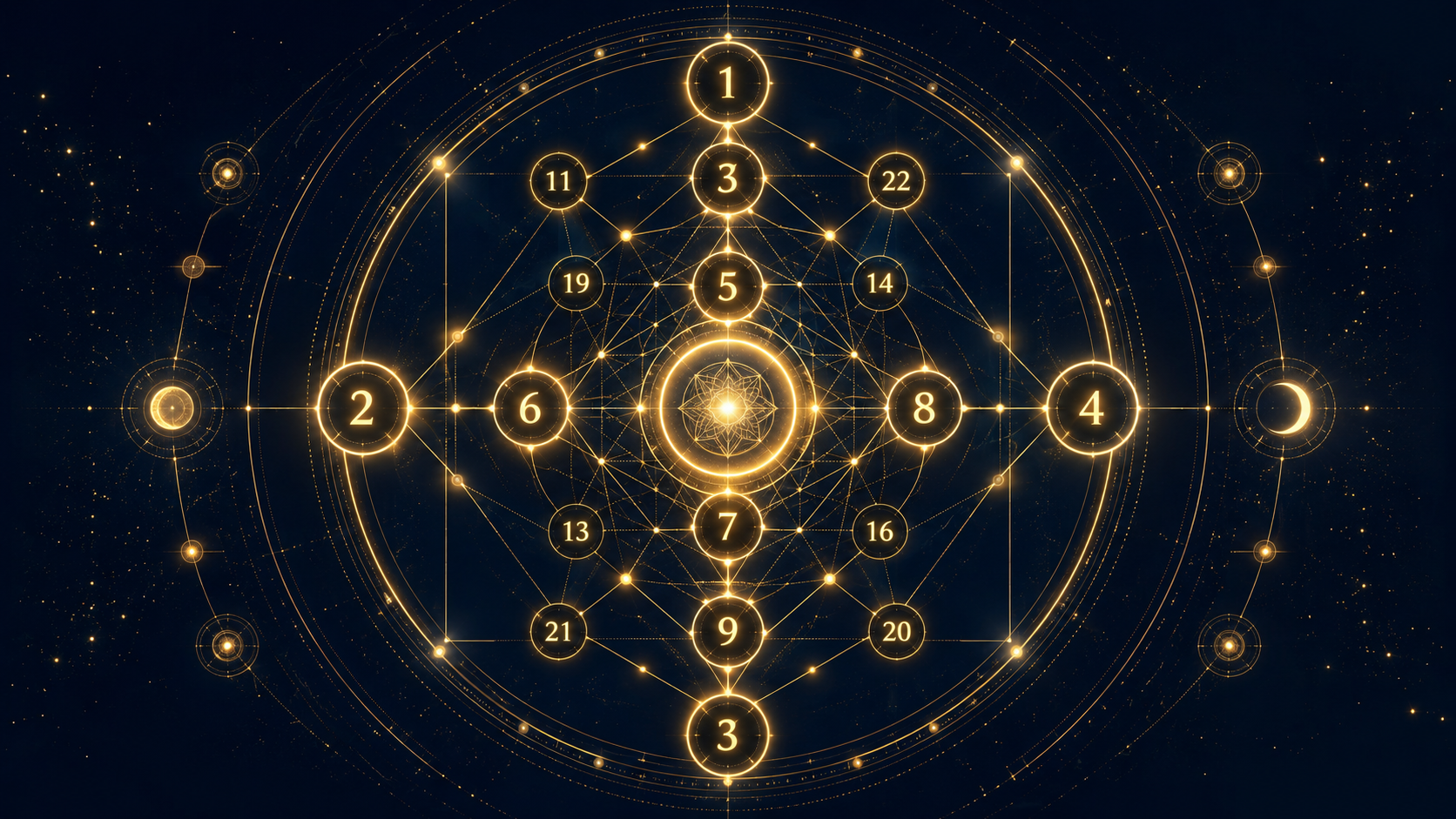 Detailed Destiny Matrix diagram showing connected chart positions
